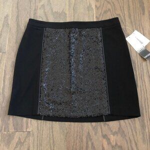 Kensie Sequin Panel Mini Skirt